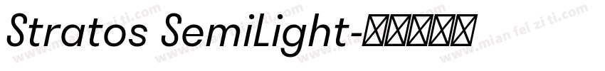 Stratos SemiLight字体转换